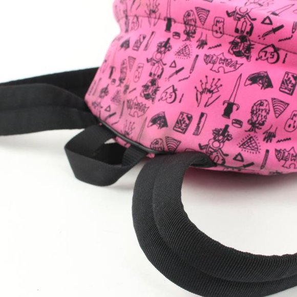 Saint Laurent Hot Pink Doodle Print City Backpack 54ys23s main image 9
